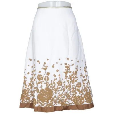 Jupe (Blanc, Marron) de Simple Wish Coton, Lin, Polyester, Viscose