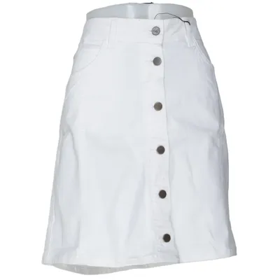 Jeanskjol (Vit) från Sally Denim Bomull, Elastan