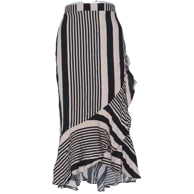 Wrap skirt (Black, Beige) from Mingel Viscose