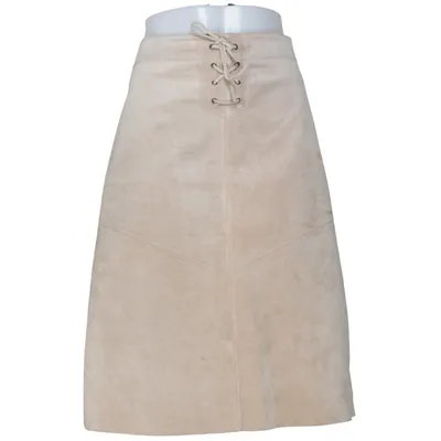 Jupe en cuir (Beige) de Kaos Acrylique, Cuir