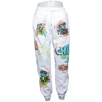 Joggingbroek (Wit, Meerkleurig) van FSBN Katoen, Polyester