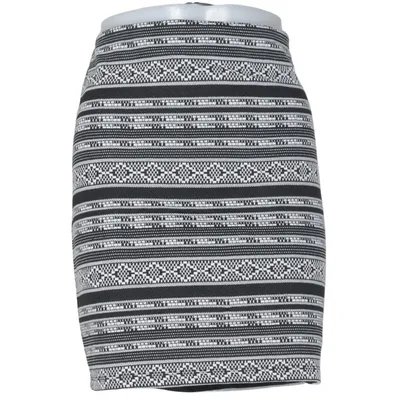 Jupe (Noir, Blanc) de Cubus Élasthane, Polyester, Viscose