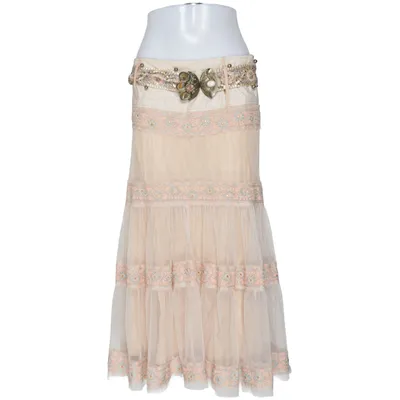 Nederdel (Beige, Pink, Grøn) fra Munthe plus Simonsen Polyester, Silke