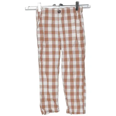 Pants (Brown, White) from Mini Rodini Cotton