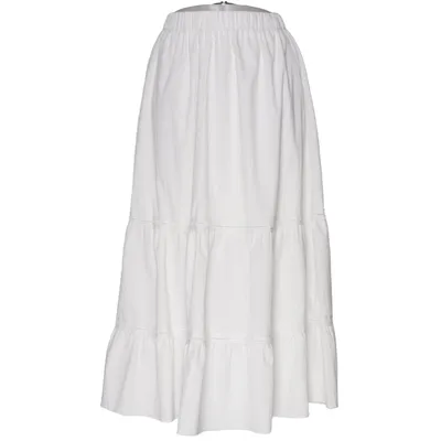 Långkjol (Vit) från Shein Elastan, Polyester