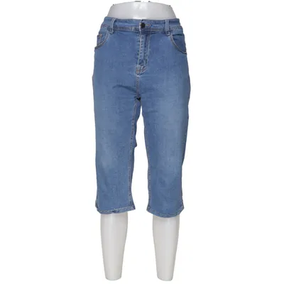 Driekwart broek (Blauw) van By Sasha Katoen, Elastaan