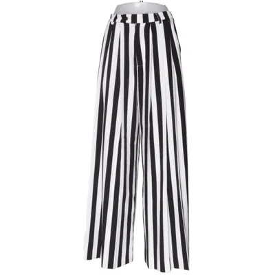 Palazzo broek (Zwart, Wit) van Never Fully Dressed Elastaan, Polyester