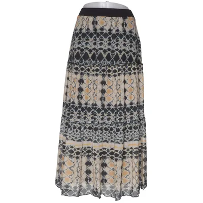 Maxi nederdel (Sort, Beige, Flerfarvet) fra Bonprix Elastan, Polyester