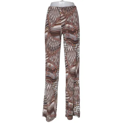 Palazzobyxor (Brun, Flerfärgad) från E7 Paris Elastan, Polyester