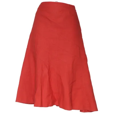 Rock (Rot) von Jacqueline Riu Baumwolle, Leinen, Polyester
