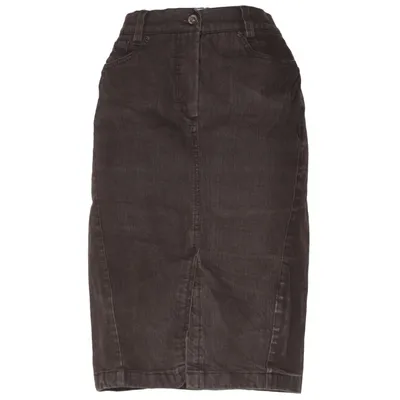 Spijkerrok (Bruin) van Hirsch Katoen, Elastaan, Polyester