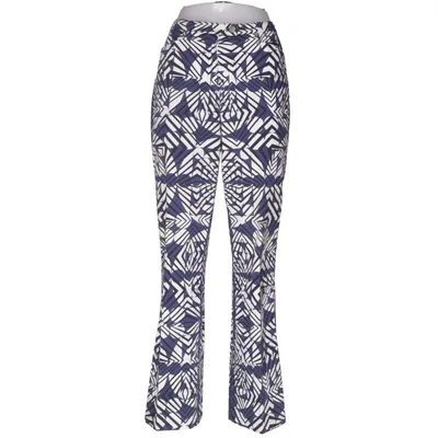 Hose (Blau, Weiß, Schwarz) von Escada Baumwolle, Elasthan