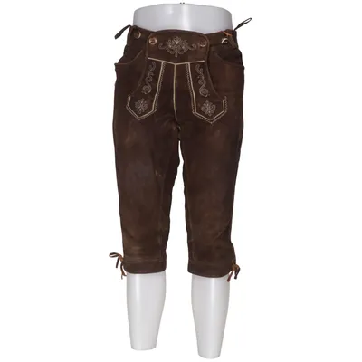 Pantalon en cuir traditionnel (Marron) de Almsach Cuir