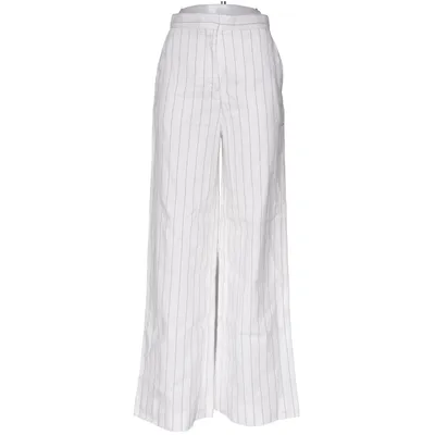 Pantalon patte d'éléphant (Blanc, Noir) de MaxMara Studio Coton, Lin