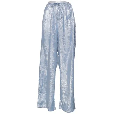 Pantalon patte d'éléphant (Bleu) de Zara Polyester