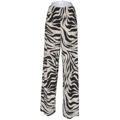 Palazzobyxor (Svart, Vit, Flerfärgad) från Gina Tricot Elastan, Polyester