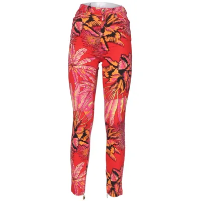 Spijkerbroek (Rood, Meerkleurig) van Versace for H&M Katoen, Elastaan