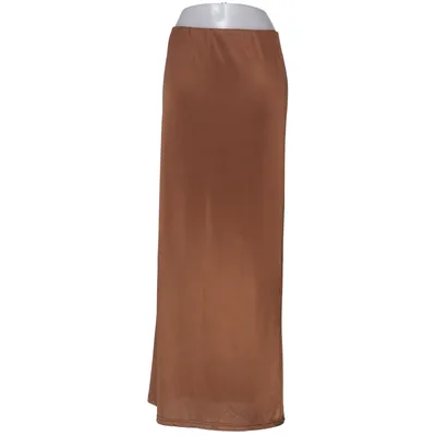 Maxi skirt (Brown) from With Jéan Elastane, Polyester