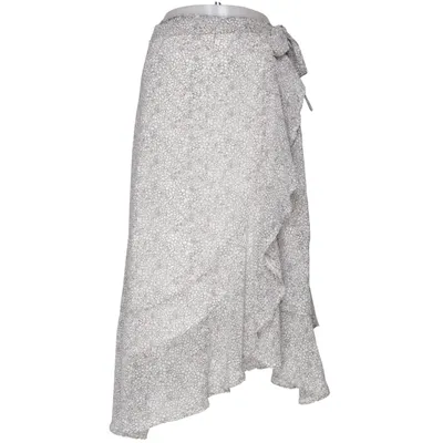 Wrap skirt (White, Multicolored) from Paper Closet Polyester