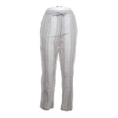 Pants (White, Beige) from H&M Cotton, Linen, Polyester