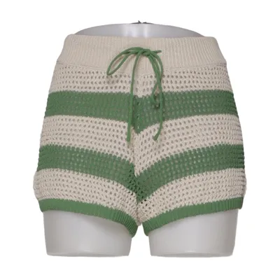 Korte broek (Beige, Groen) van Zara Katoen, Polyamide