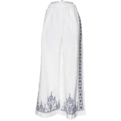 Broek (Wit, Blauw) van Lollys Laundry Katoen