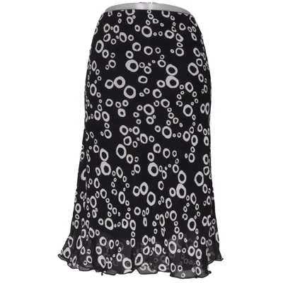 Skirt (Black, White) from Canda C&A Acetate, Nylon, Viscose