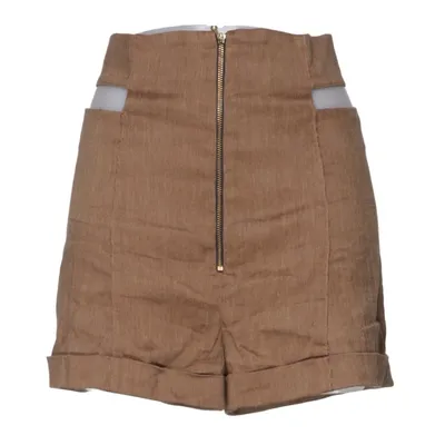 Shorts (Brown) from Altewaisaome Elastane, Lyocell, Polyamide