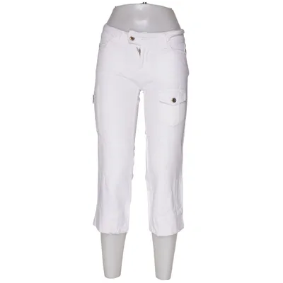 Cargo broek (Wit) van Divided by H&M Katoen, Elastaan, Linnen
