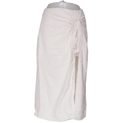 Skirt (Beige) from Stradivarius Linen, Viscose