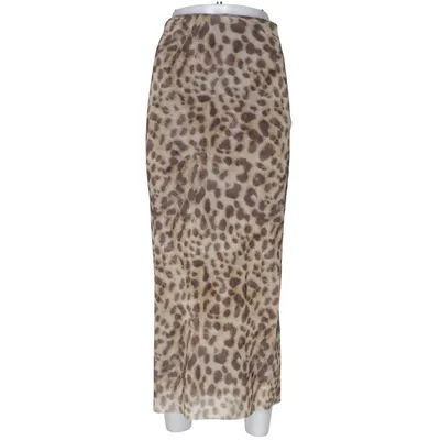 Maxi nederdel (Brun, Beige) fra Zara Elastan