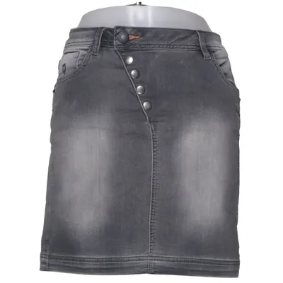 Denim skirt (Gray) from Pulz Jeans Cotton, Elastane, Polyester