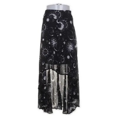 Nederdel (Sort, Hvid) fra Killstar Elastan, Polyester
