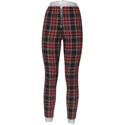 Broek (Zwart, Rood, Meerkleurig) van Zara Elastaan, Polyester, Viscose
