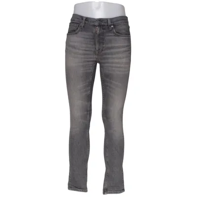 Jeans (Lean Dean Grey Steel) fra Nudie Jeans Bomuld, Elastan