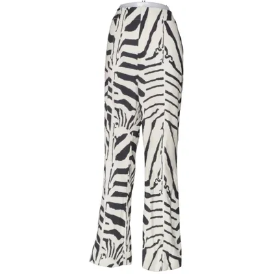 Pants (Black, White) from H&M Studio Cotton, Polyester