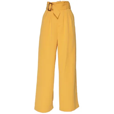 Palazzo broek (Geel) van Love, Bonito Elastaan, Polyester