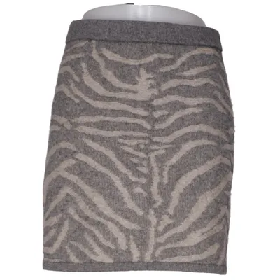 Jupe (Gris, Beige) de Nice Connection Cachemire, Laine de mouton