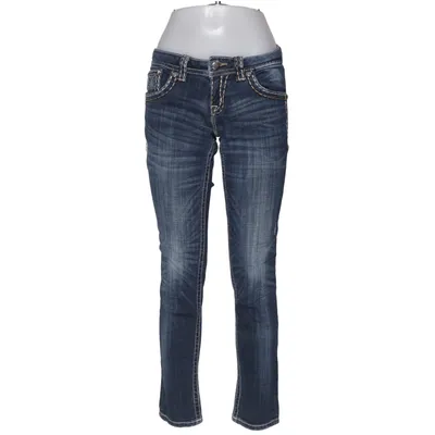 Jeans (Blå) från Miss Me Bomull, Elastan