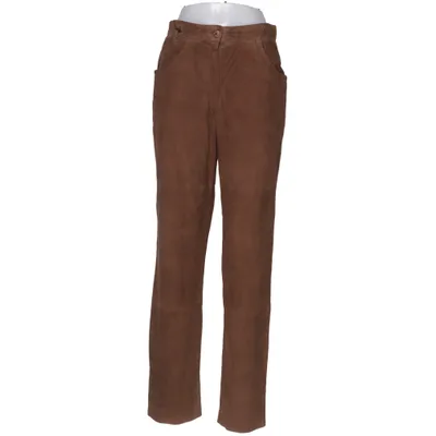 Leren broek (Bruin) van Oui Set Suède