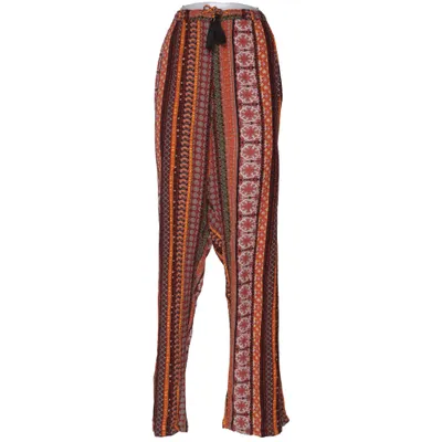 Palazzo broek (Bruin, Oranje, Meerkleurig) van Ulla Popken Viscose
