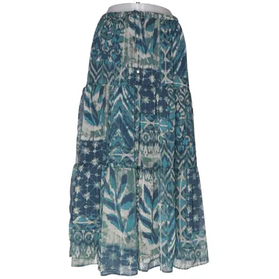 Jupe longue (Bleu, Multicolore) de Zara Polyester