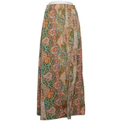 Maxi nederdel (Grøn, Gul, Flerfarvet) fra Shein Polyester