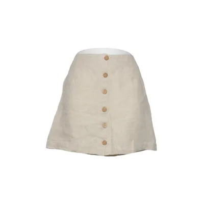 Nederdel (Beige) fra Mango Casual Linned