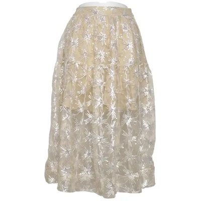Kjol (Beige, Silverfärgad) från Maje Bomull, Polyamid, Polyester, Viskos