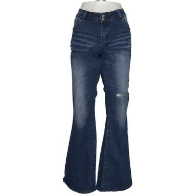 Jeans (Blå) från Flamingo Bomull, Elastan, Polyester