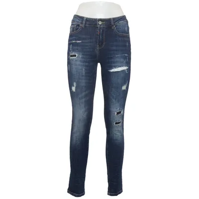 Jeans (Blå) från Hand Work Denim Bomull, Elastan