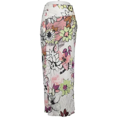 Maxi skirt (White, Multicolored) from Schumacher Viscose