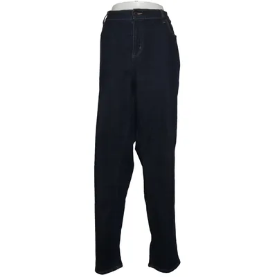Jeans (Blue) from Lands' End Cotton, Elastane, Leather, Polyester