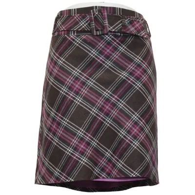Jupe (Marron, Violet, Multicolore) de G.W. Acétate, Coton, Polyamide, Laine